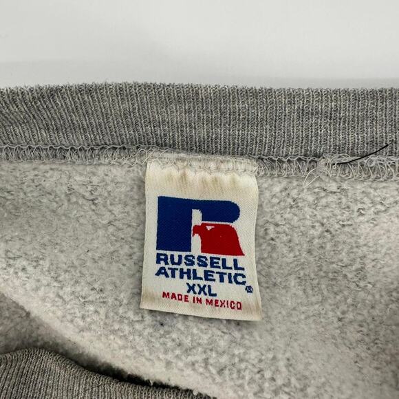 Vintage Russell Single V Gray Sweatshirt Mens size XXL thrashed - Picture 3 of 6